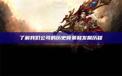 了解我们公司的历史背景和发展历程