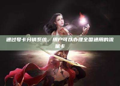 通过号卡分销系统，用户可以办理全国通用的流量卡