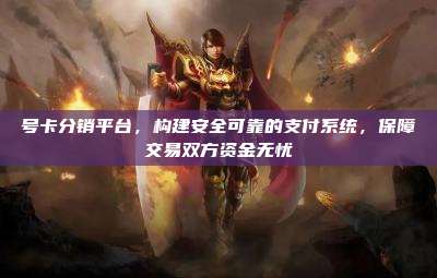 号卡分销平台,构建安全可靠的支付系统,保障交易双方资金无忧