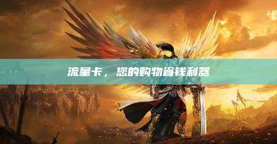 流量卡,您的购物省钱利器