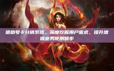 借助号卡分销系统,深度挖掘用户需求,提升增值业务使用频率