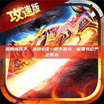 反腐高压下，连续6任一把手落马，省委书记严正表态