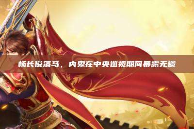 杨长俊落马,内鬼在中央巡视期间暴露无遗