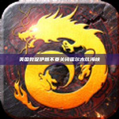 美国敦促伊朗不要关闭霍尔木兹海峡