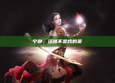 宁静,汪峰不是我的菜