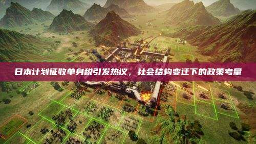 日本计划征收单身税引发热议,社会结构变迁下的政策考量