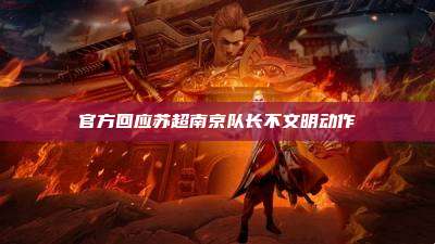 官方回应苏超南京队长不文明动作