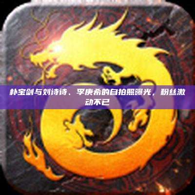 朴宝剑与刘诗诗、李庚希的自拍照曝光,粉丝激动不已