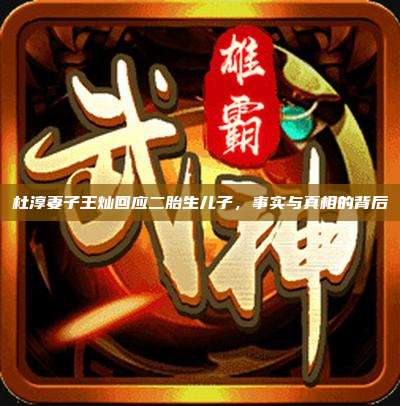 杜淳妻子王灿回应二胎生儿子,事实与真相的背后