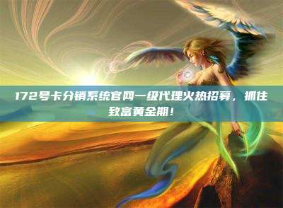 172号卡分销系统官网一级代理火热招募,抓住致富黄金期!