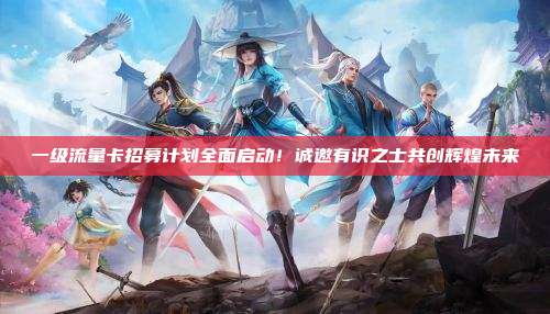 一级流量卡招募计划全面启动!诚邀有识之士共创辉煌未来