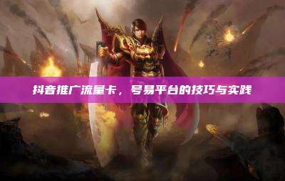 抖音推广流量卡，号易平台的技巧与实践