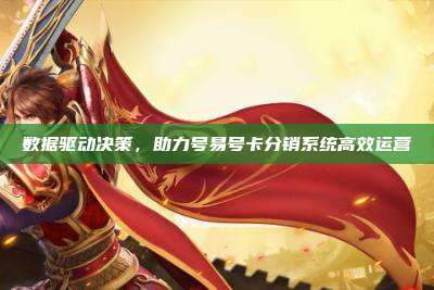 数据驱动决策，助力号易号卡分销系统高效运营
